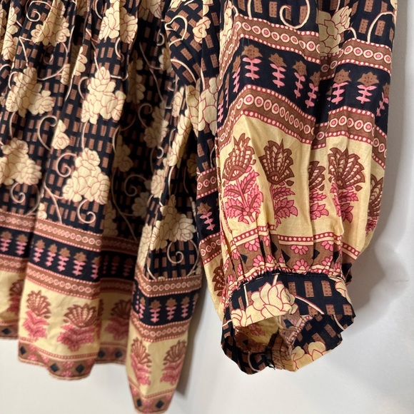 Mille Charlie Top In Nouveau Trellis Size Small Billowy Sleeves Boho Tuckernuck - Picture 8 of 16